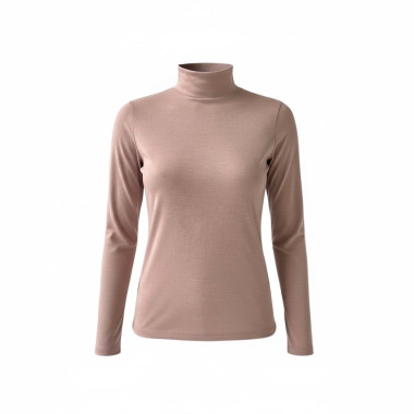 Бадлон, гольф, водолазка в цвете "пыльная роза"