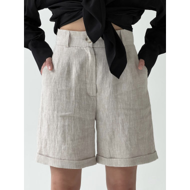 Шорты - бермуды льняные
