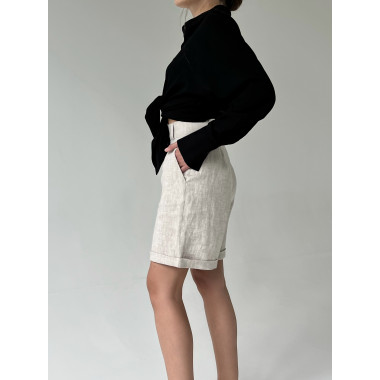 Шорты - бермуды льняные