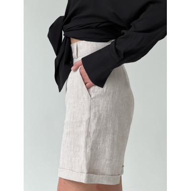 Шорты - бермуды льняные