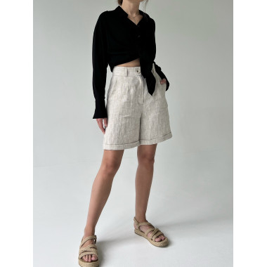 Шорты - бермуды льняные