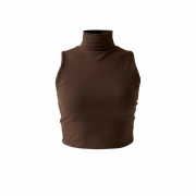 Топ с воротником coffee