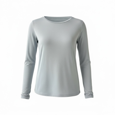 Лонгслив небесно-голубой