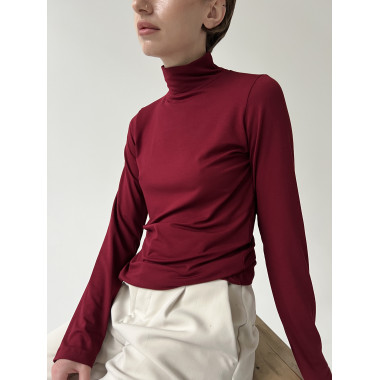 Бадлон, гольф, водолазка из вискозы "Burgundy"