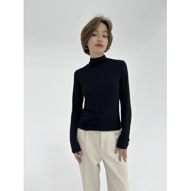 Бадлон, гольф, водолазка из вискозы, черный