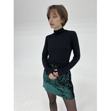 Бадлон, гольф, водолазка из вискозы, черный