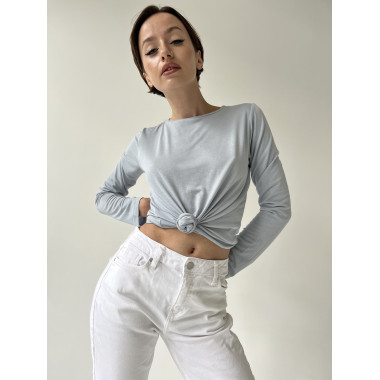 Лонгслив небесно-голубой